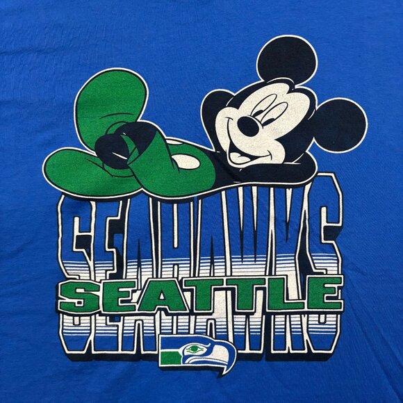 Seattle Seahawks Disney NFL Football Blue T-Shirt Size XXL - Picture 2 of 4